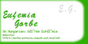 eufemia gorbe business card